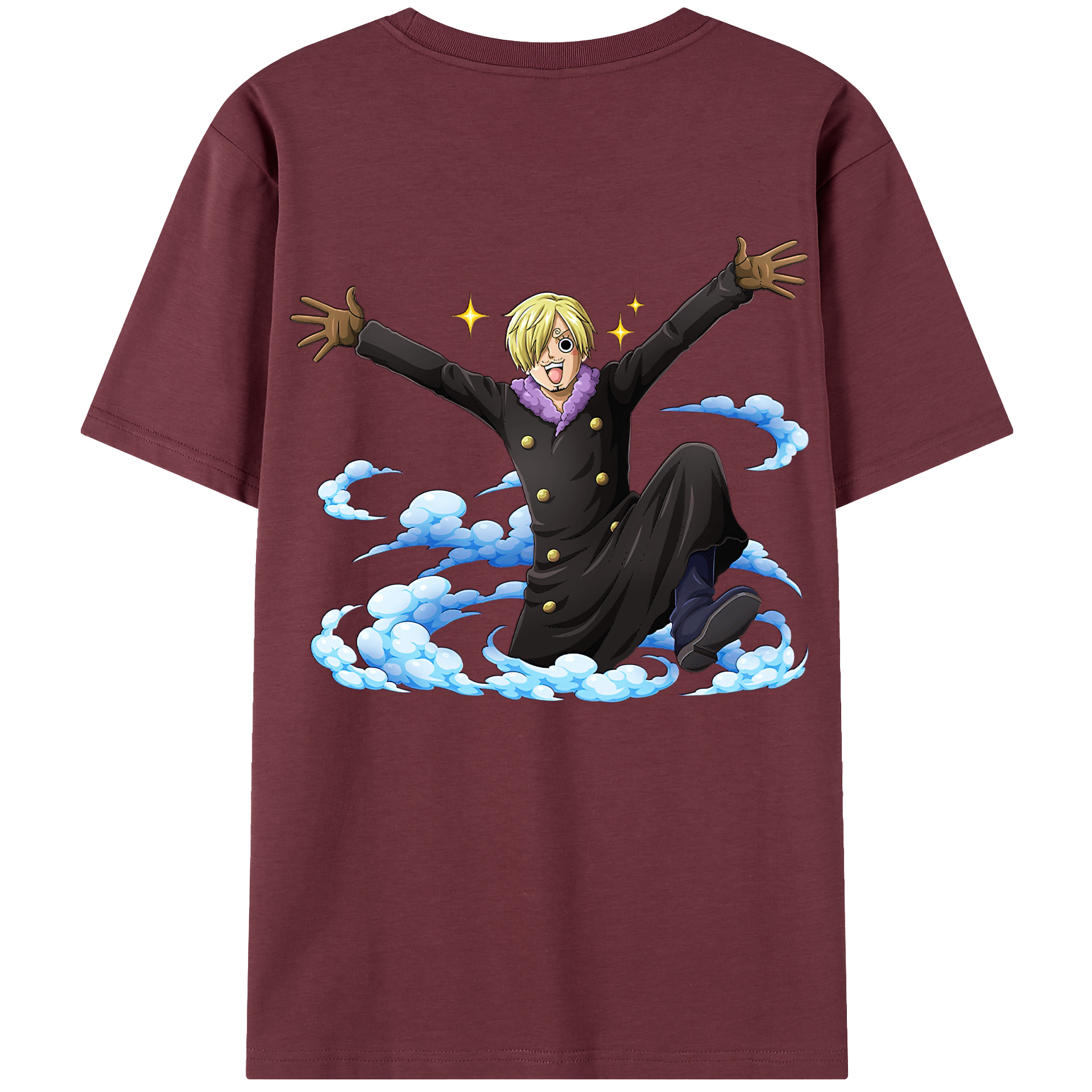 ワンピース サンジ ONE PIECE Sanji 綿100％半袖Tシャツ（背面プリント）